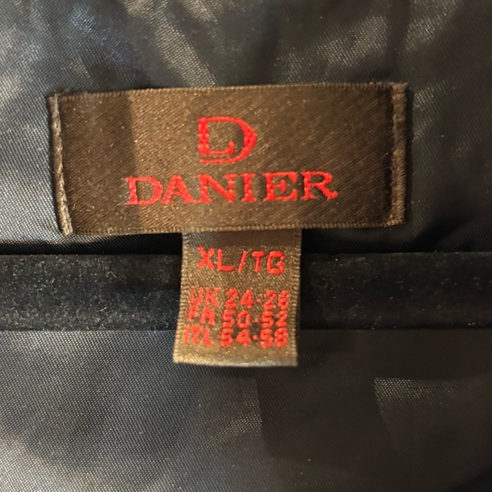 DANIER Sz XL Funnel Neck with Zipper Black Leather Jacket with Pockets Lined - Picture 6 of 10